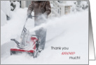 Thank you Snow Much for Helping Red Snow Blower card