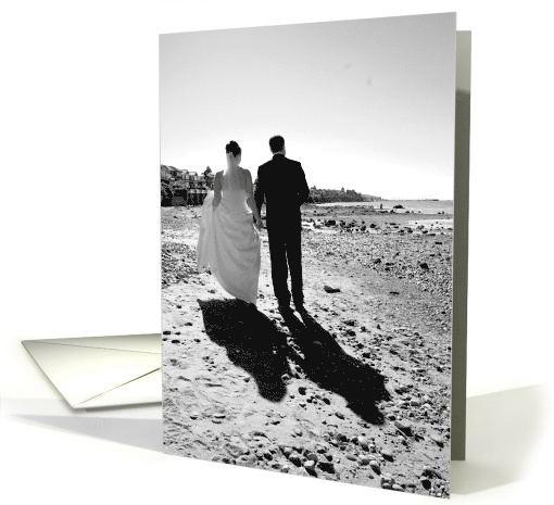 Groundhog Day Beach Wedding Anniversary Humor Shadows card (1224234)