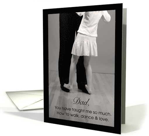 Father and Daughter Dancing Feet Wedding Walk me down the Aisle card