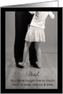 Father and Daughter Dancing Feet Wedding Walk me down the Aisle card