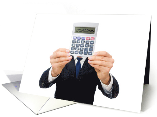 Loan Payed off Humor Large Calculator Congratulations card (1229974)