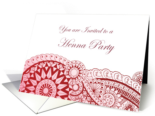 Wine Henna Mehndi Party Invitation card (1231028)