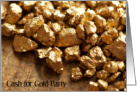 Cash for Gold Party Invitation card