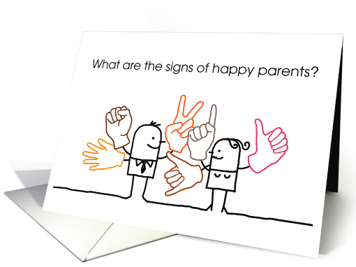 Happy Parents Signs ASL Graduation Party Invitation card (1249052)