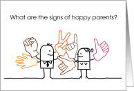 Happy Parents Signs ASL Graduation Party Invitation card