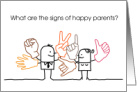 Happy Parents Signs ASL Graduation Party Invitation card