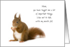 Mom Red Squirrel Good Manners Mother’s Day card