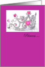 Pink Princess Tiara Adoption Welcome to the Family card
