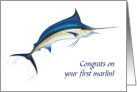 First Marlin Catch Fishing Congratulations card