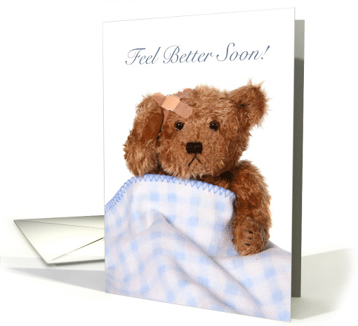 Ear Keloid Surgery Teddy Bear Get Well card (1265004)