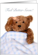 Ear Keloid Surgery Teddy Bear Get Well card