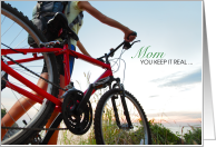 Adventurous Mountain Biking Mom Keeping it Real Mother’s Day card