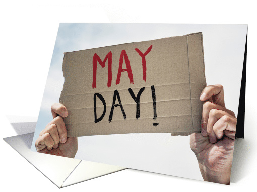 May Day Cardboard Sign Held up card (1273892)