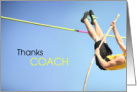 Thank You Pole Vaulting Coach Athlete card