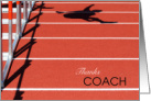 Thank You Coach Hurdles Track & Field Empty Track card