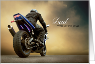 Motorcycle Bike Dad Father’s Day You Keep it Real card