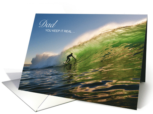 Beach Surf Boading Dad Keeping it Real Father's Day card (1274696)