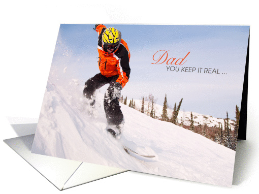 Snowboarding Active Dad Keeping it Real Father's Day card (1274874)