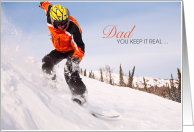 Snowboarding Active Dad Keeping it Real Father’s Day card