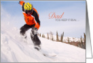 Snowboarding Active Dad Keeping it Real Father’s Day card