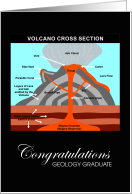 Volcano Geology Science Graduation Errupting with Pride card