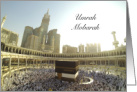 Umrah Mubarak Islamic Pilgrimage to Mecca Kabah card