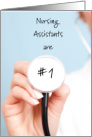 #1 Nursing Assistants Week Recognition Stethoscope card