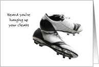 Soccer Retirement from Team Cleats card