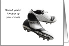 Soccer Retirement from Team Cleats card