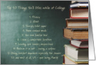 Top 10 Things Miss Away at College Humor chalkboard books card