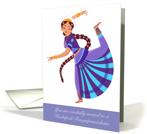 Kuchipudi Rangapravesham Indian Dance Performance Invitation card