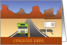 Wide Open Road RV Congratulations Recreational Vehicle Camping card