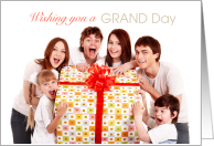 Grandma Grand Day birthday kids big gift card