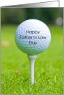 Father in Law Day Golf Ball Tee card