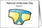 Yellow Blue Briefs Undies National Underwear Day August 5th card