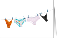 Ladies Panties Laundry Clothes Line National Underwear Day August 5th card