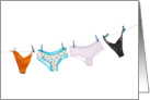 Ladies Panties Laundry Clothes Line National Underwear Day August 5th card
