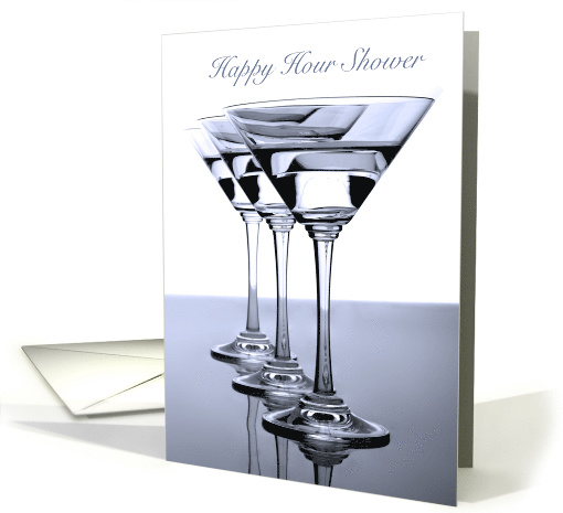 Cocktail Happy Hour Man Shower for Groom to be card (1335760)