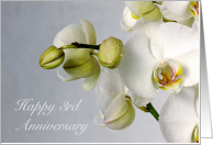 White Orchid Floral 3rd Anniversary Son & Daughter in Law card