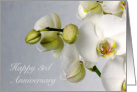 White Orchid Floral 3rd Anniversary Son & Daughter in Law card