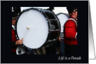 Congratulations Being in the Parade Marching Band Bass Drum card