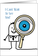 Prosthetic Eye Congratulations Cartoon Magnifying Glass card