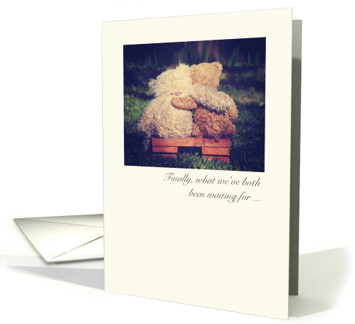 Teddy Bear Hugging Prosthetic Arm Congratulations card (1356194)