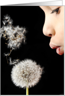 Gotcha Day Child Blowing Dandelion Flower Wishing from Parents card