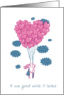 Ex-Boyfriend Couples Heart Balloons Broken up Great While it Lasted card