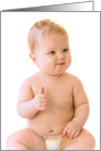 Cute Baby Thumbs up Thank You Job Letter of Reccomendation Humor card