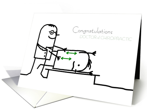 Doctor of Chiropractic Graduation Congratulations Stick figures card