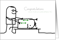 Doctor of Chiropractic Graduation Congratulations Stick figures card