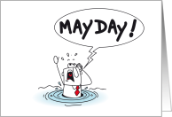 May Day Welcome Back to the Office Business Man Cartoon Humor card