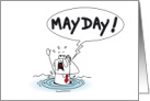 May Day Welcome Back to the Office Business Man Cartoon Humor card